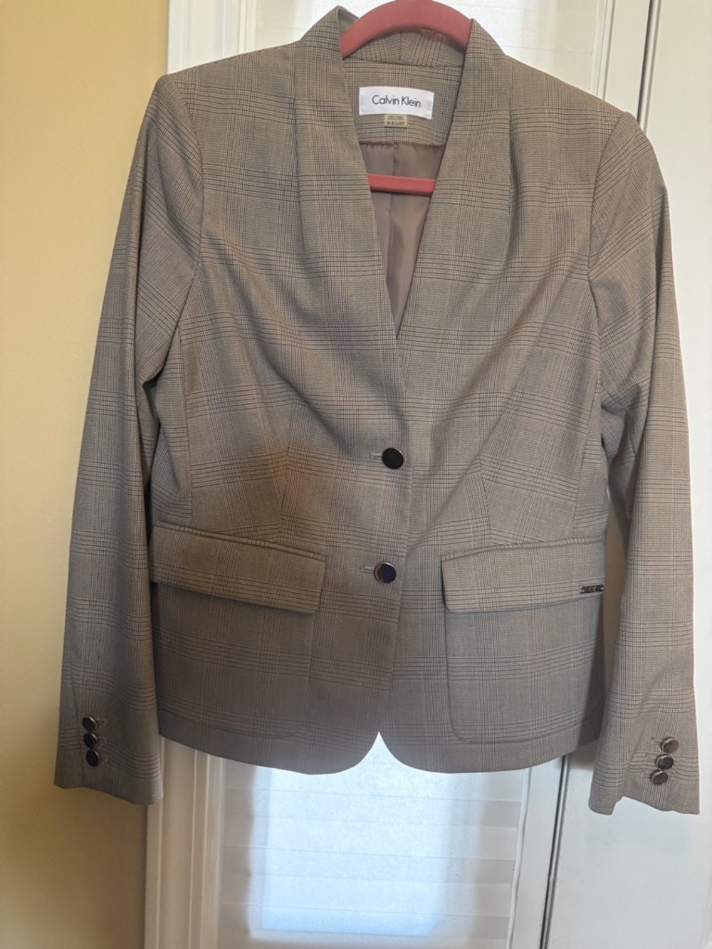 Calvin Klein Tan/ Brown Tailored Blazer